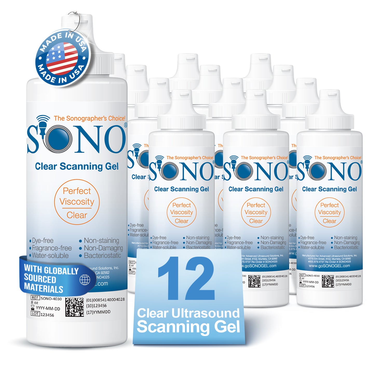 Wholesale SONO Ultrasound Scanning Gel 8 oz Bottles
