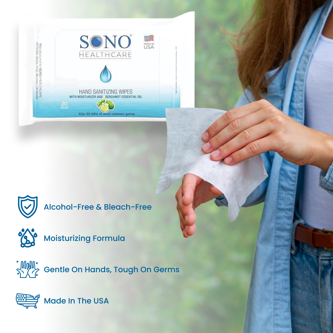 SONO Moisturizing Hand Sanitizer Wipes Singles