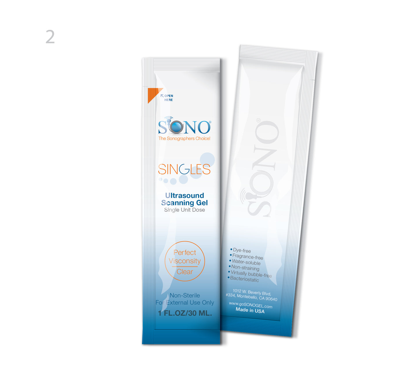 SONO Ultrasound Wipes & Single Use Scanning Gel Combo Pack In Bulk
