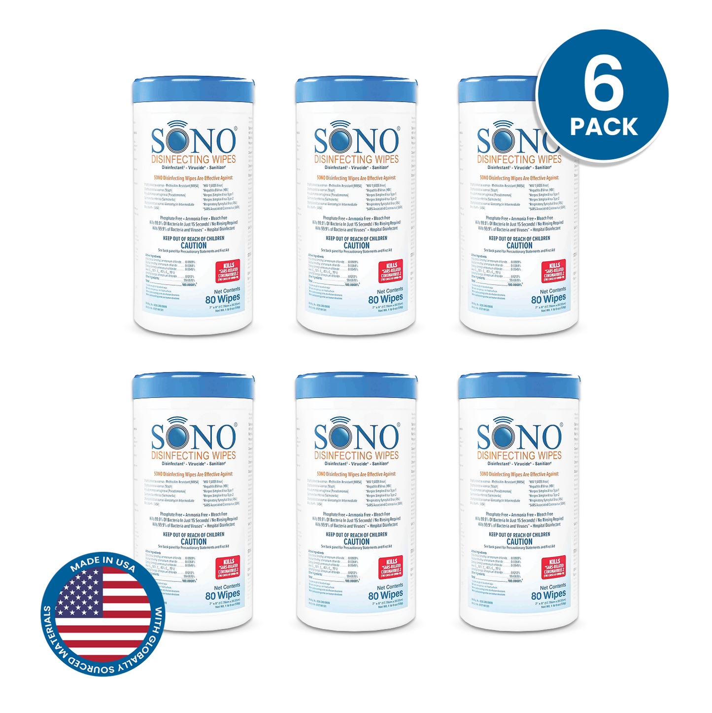 SONO Disinfecting Wipes Canister