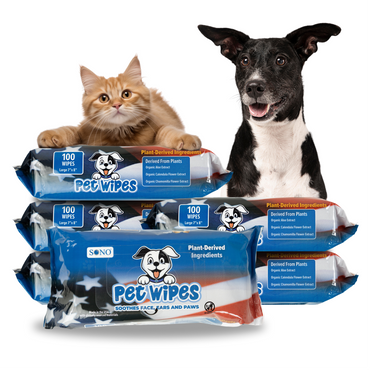 All Natural plant derived pet wipes for dogs and cats