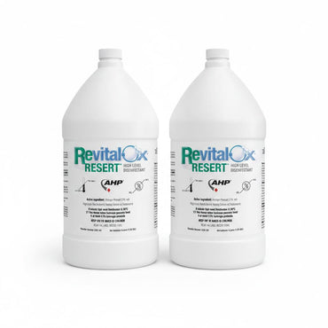 Two bottles of Revitalox Resert on a white background