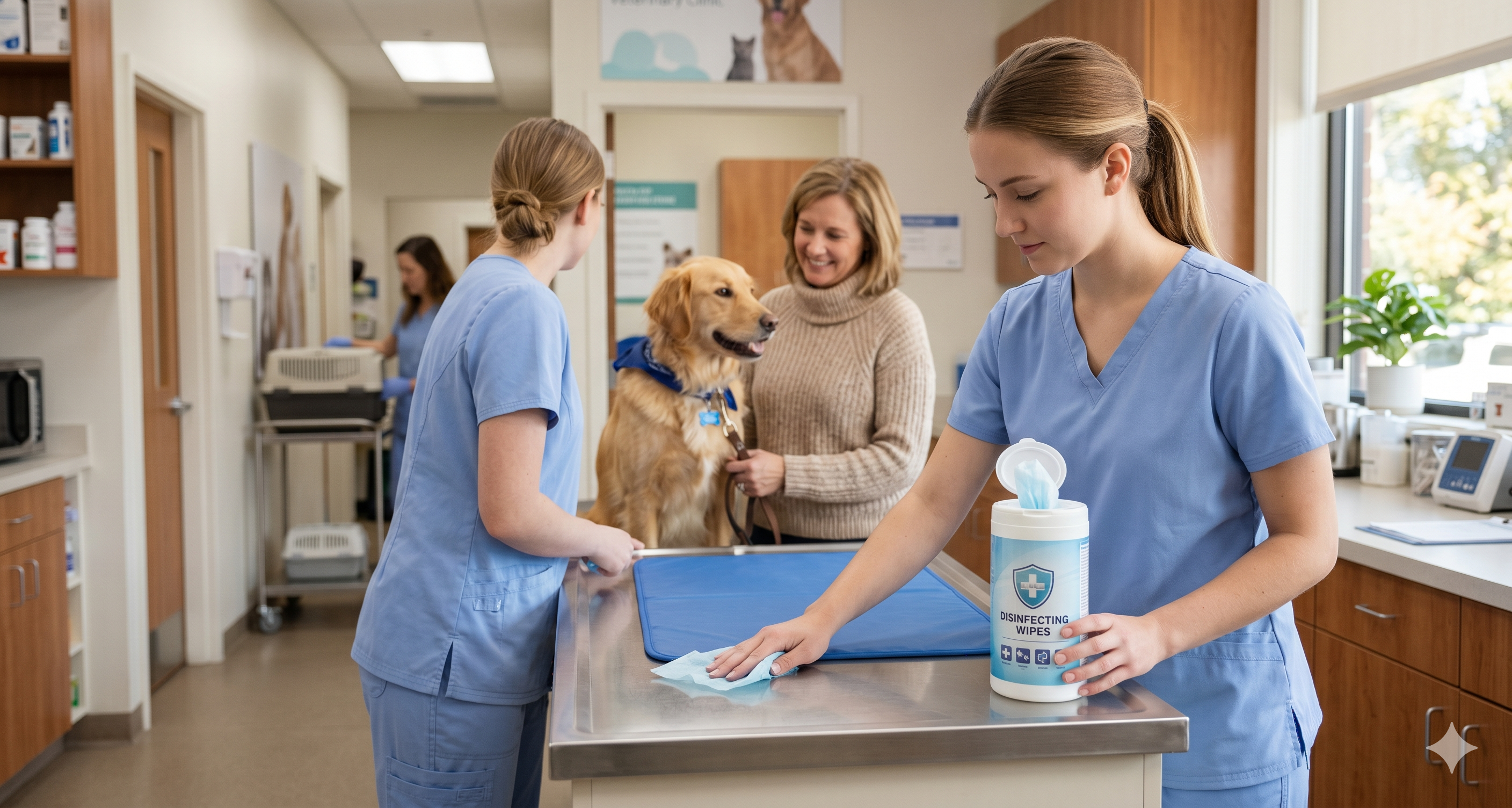veterinary clinic surface disinfectant wipes