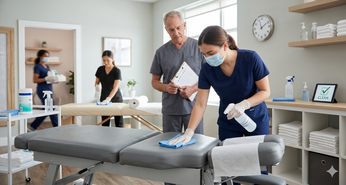 What Is the Right Disinfection Protocol for a Busy Chiropractic or Massage Therapy Practice?