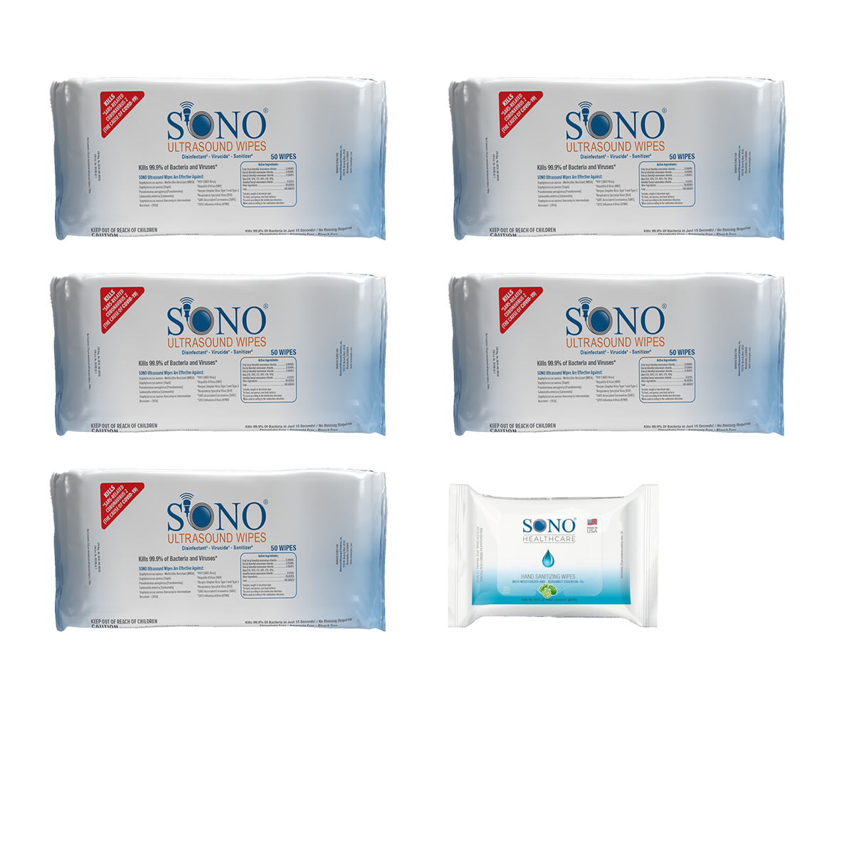 SONO Ultrasound - Medical-Grade Disinfectant Wipes