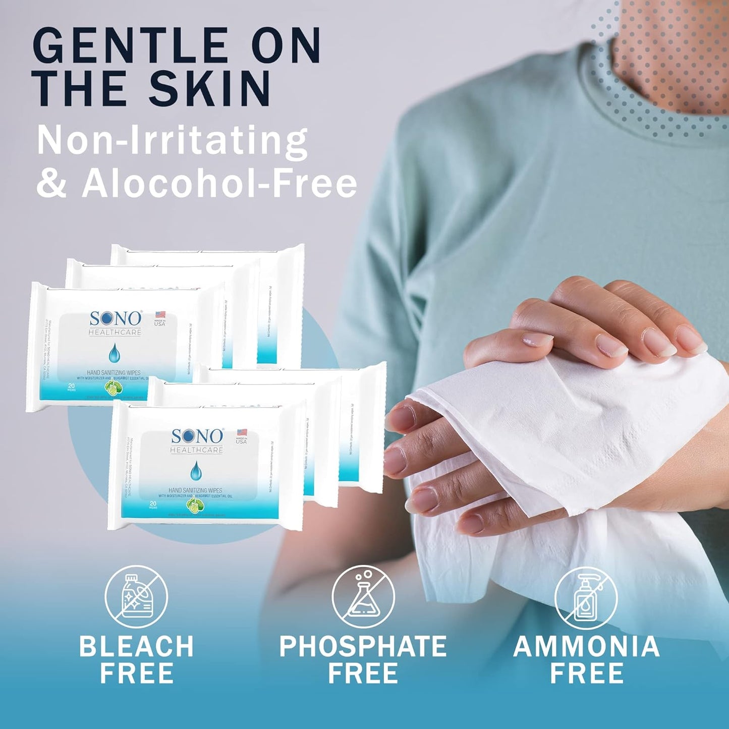 SONO Hand Sanitizing Wipes (6 Pack)