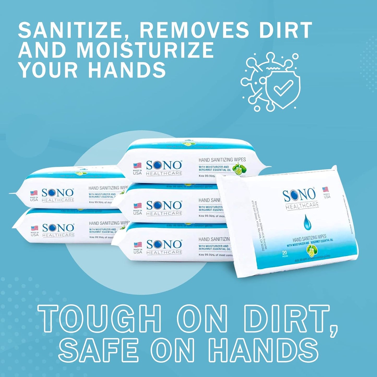 SONO Hand Sanitizing Wipes (6 Pack)