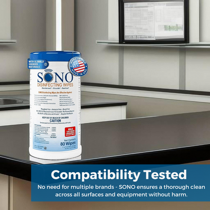 Compatibility Tested - SONO Disinfecting Wipes Safe for Use on Various Surfaces