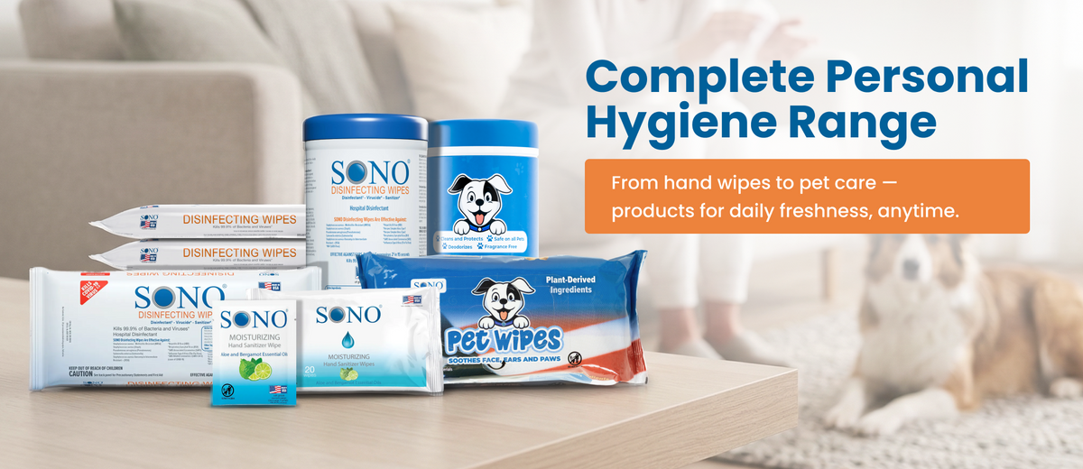 Personal Care, disinfecting and Hand Hygiene Products – SONO Supplies