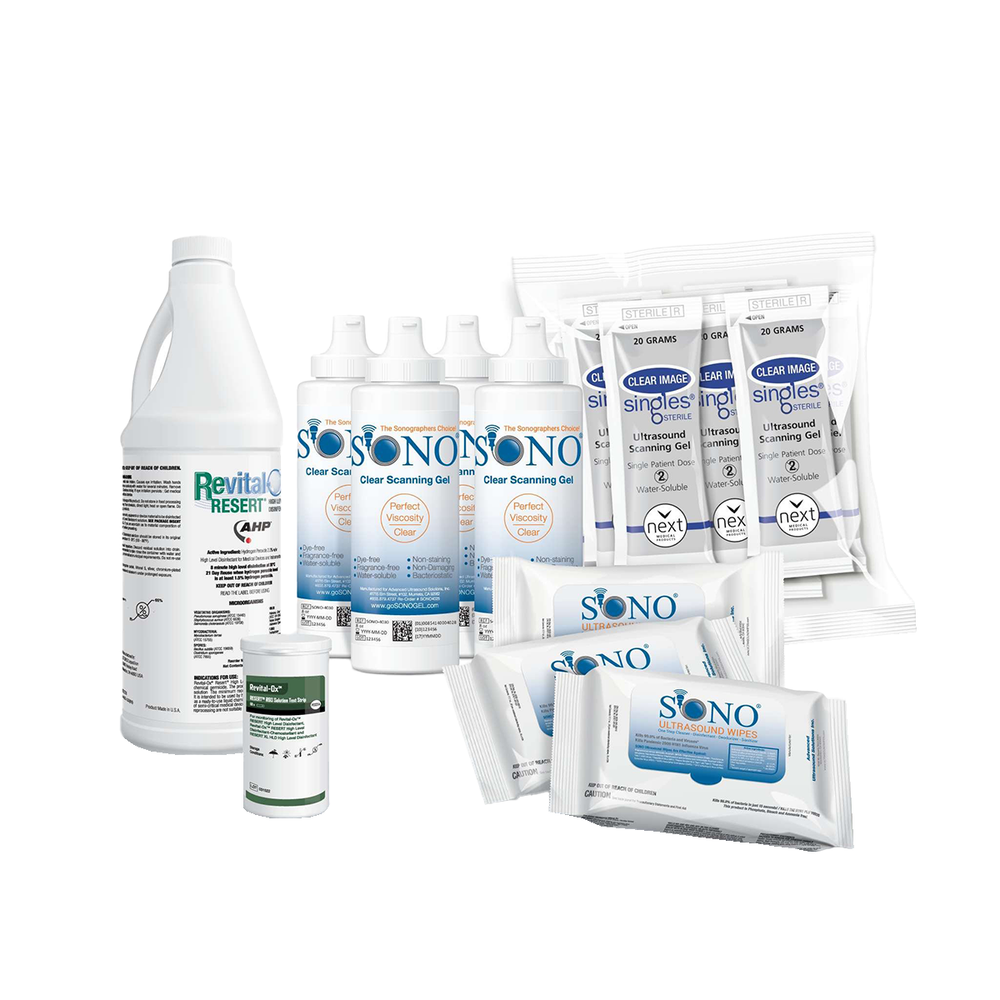 Collection of SONO products including bottles, containers, and packets on a white background
