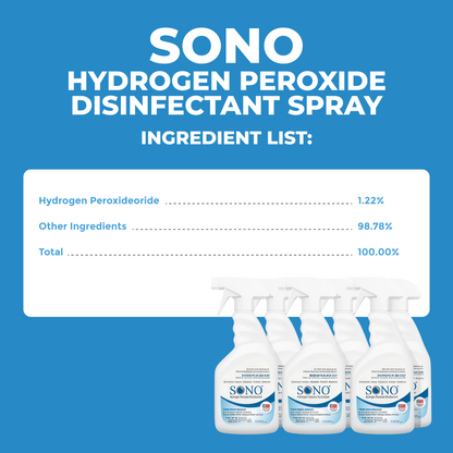 SONO Hydrogen Peroxide Disinfecting Spray (6 Pack)