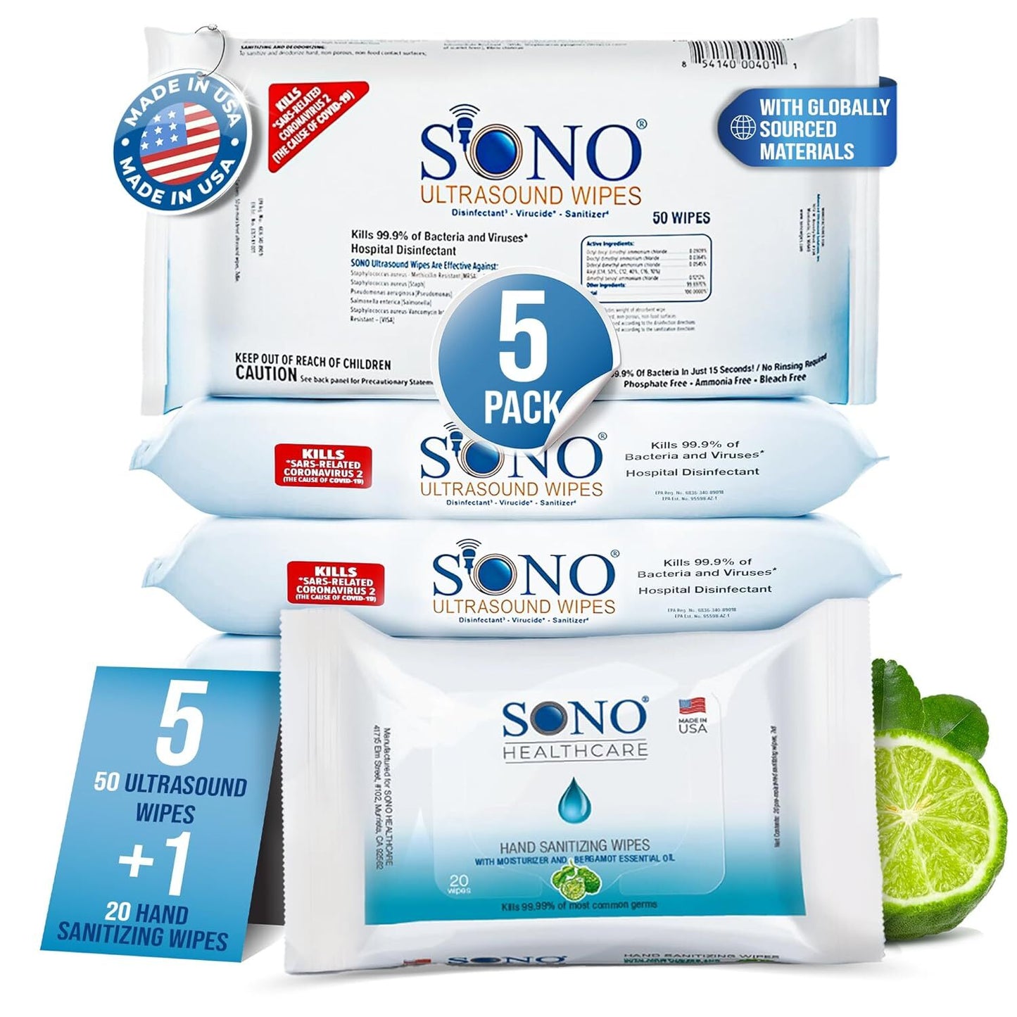 Bulk SONO Ultrasound Wipes