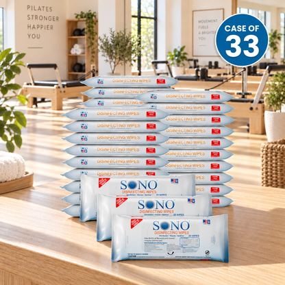 SONO Gym Wipes - Personal Fitness Equipment Disinfecting Wipes (3-Pack)