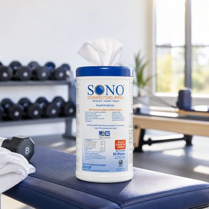 EPA Registered Disinfecting Cleaner Deodorizer Wipes | Alcohol-Free Medical Equipment Safe 80ct | SONO