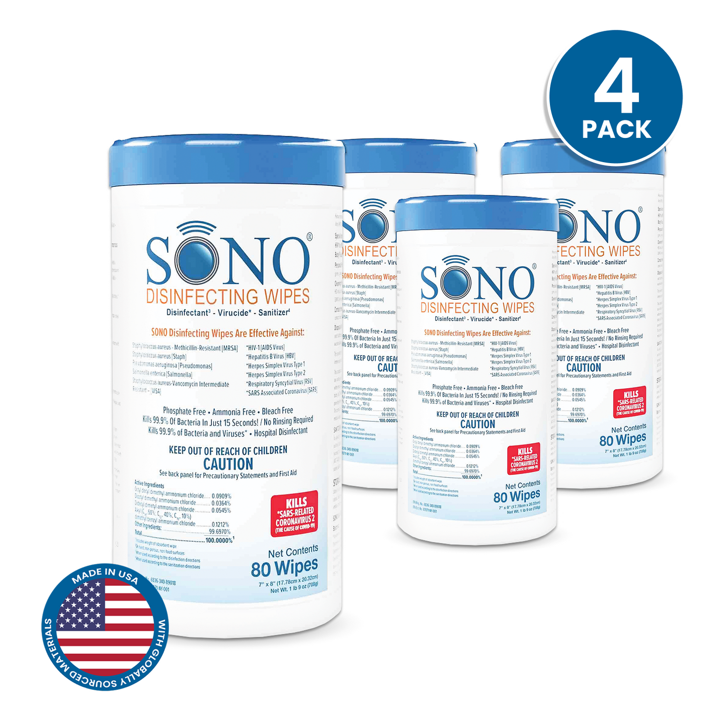 SONO Disinfecting Wipes Canister