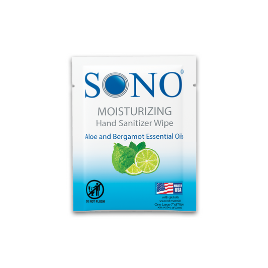 SONO Moisturizing Hand Sanitizer Wipes Singles