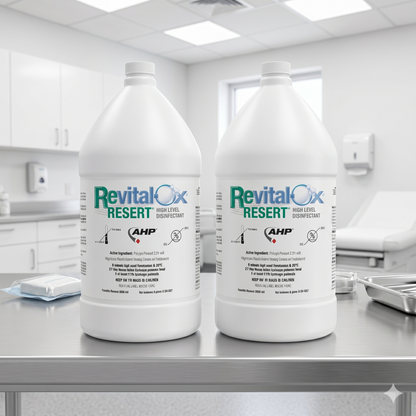 High Level Disinfectant Solution 4L | STERIS RESERT Revital-Ox HLD | Hospital Grade Hydrogen Peroxide