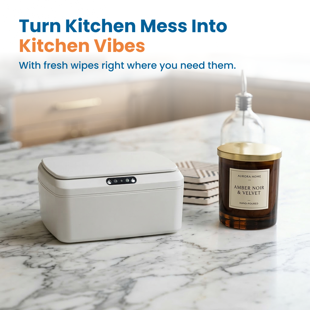 Automatic wipe dispenser family using sensor technology for baby wipes and disinfecting wipes