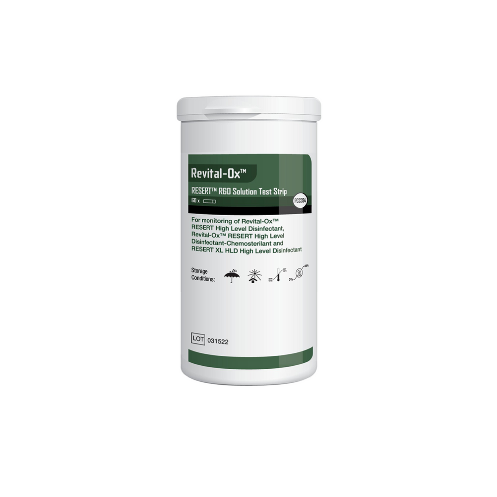 Steris Revital-Ox R60 Test Strips On White Background 