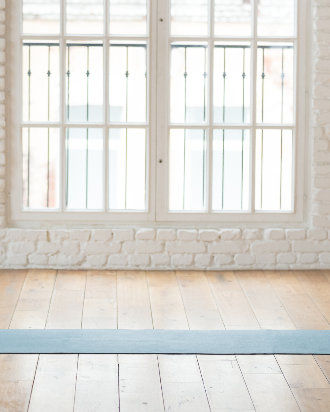 Yoga mat cleaned with cleaning wipes