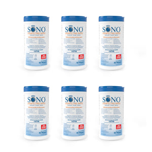 SONO Disinfecting Wipes - 6-Pack Canisters - 80 ct Each - Effective Cleaning and Disinfection - SONO Supplies
