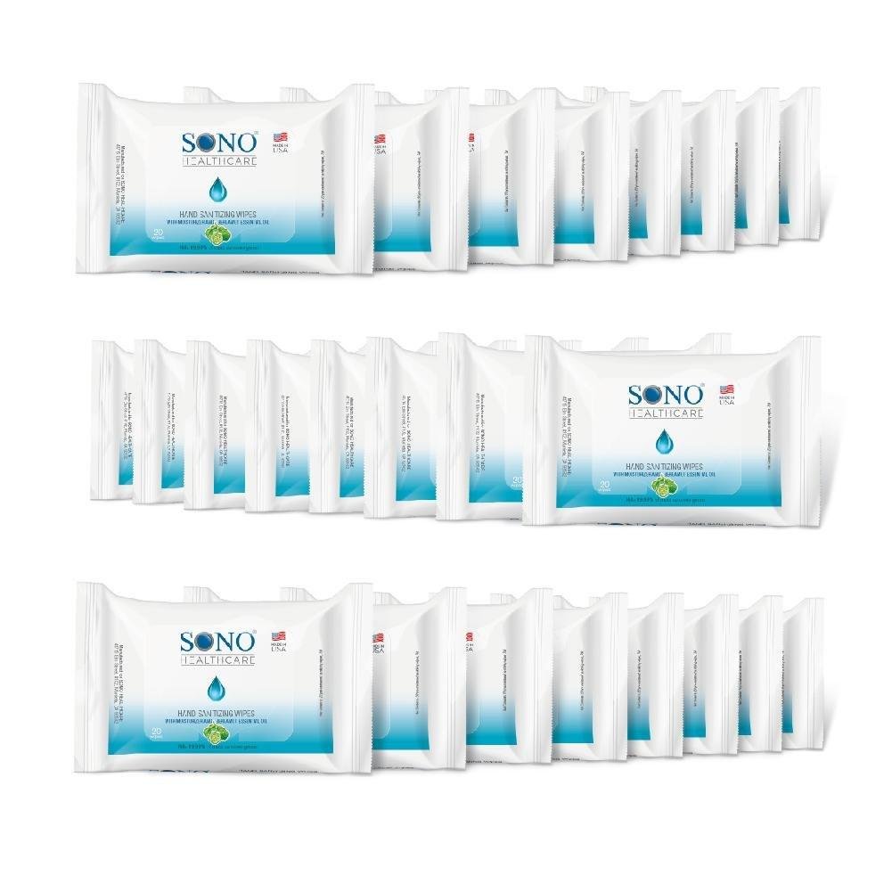 Another View of SONO Hand Sanitizing Wipes - 24 PACK - Designed for Quick and Easy Hand Cleaning
